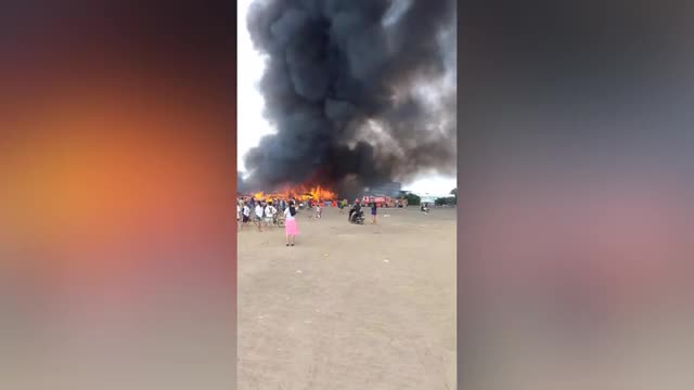 Hundreds of families left homeless after massive fire in the ...